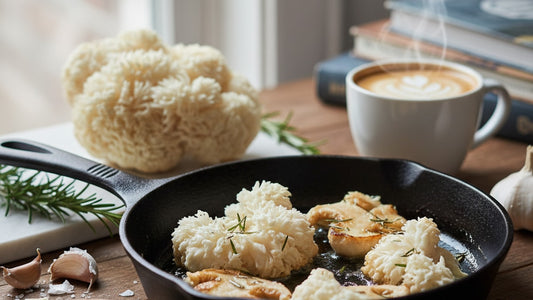 Blog Post: how to cook lion's mane mushroom - Professional illustration