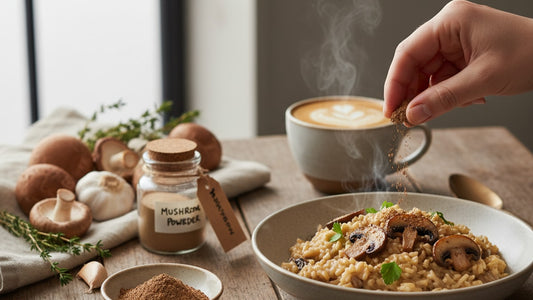 Blog Post: how to cook with mushroom powder - Professional illustration