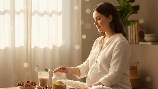 Blog Post: is mushroom powder safe during pregnancy - Professional illustration