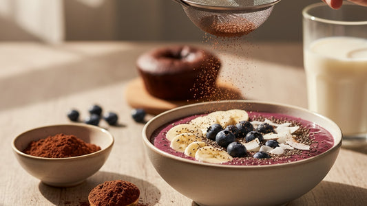 Blog Post: how many carbs in cacao powder - Professional illustration