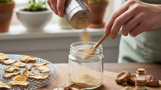 Blog Post: how to make mushroom powder at home - Professional illustration