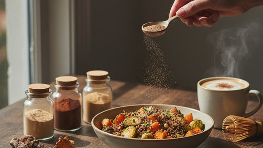 Blog Post: what does mushroom powder taste like - Professional illustration