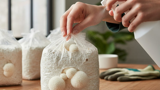 Blog Post: how to grow lion's mane mushrooms - Professional illustration