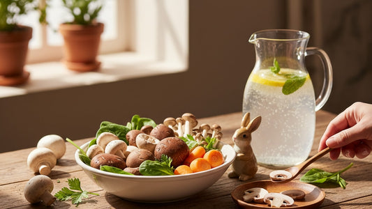 Blog Post: can rabbits eat mushrooms - Professional illustration