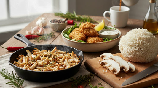 Blog Post: how long to cook lion's mane mushroom - Professional illustration